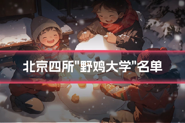 北京四所"野鸡大学"名单