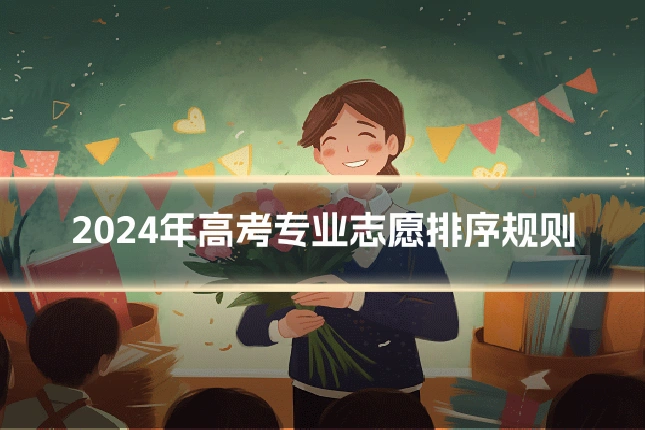 2024年高考专业志愿排序规则