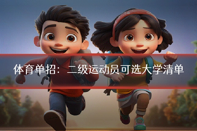 体育单招:二级运动员可选大学清单