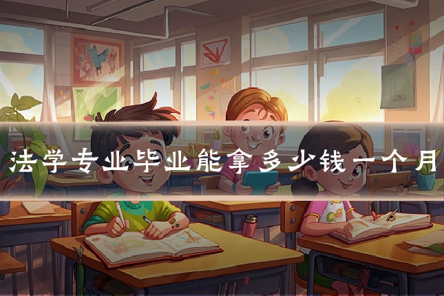 法学专业毕业能拿多少钱一个月