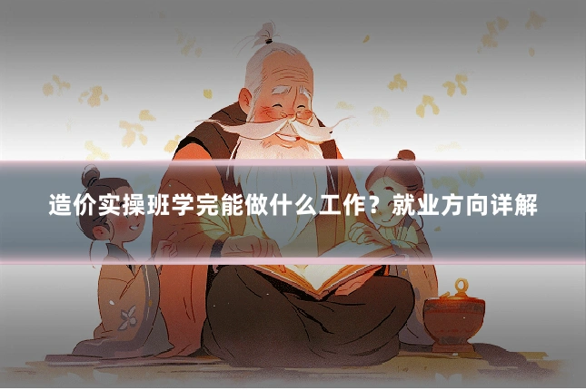 造价实操班学完能做什么工作？就业方向详解