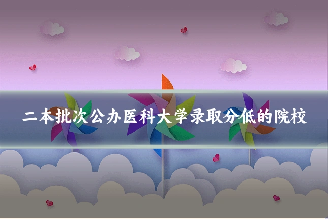 二本批次公办医科大学录取分低的院校