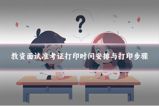 教资面试准考证打印时间安排与打印步骤