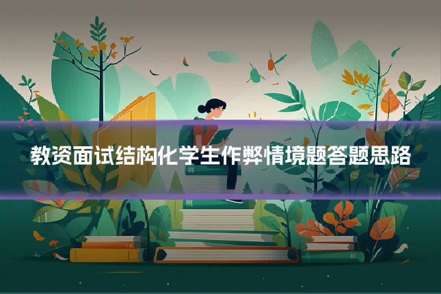 教资面试结构化学生作弊情境题答题思路