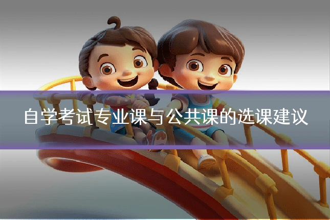 自学考试专业课与公共课的选课建议