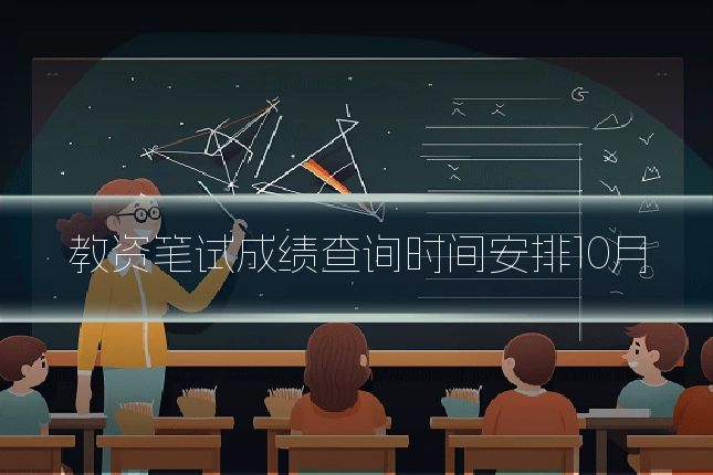 教资笔试成绩查询时间安排10月