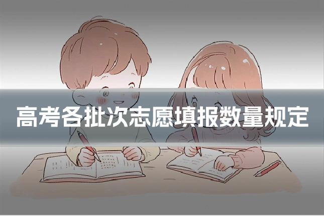 高考各批次志愿填报数量规定