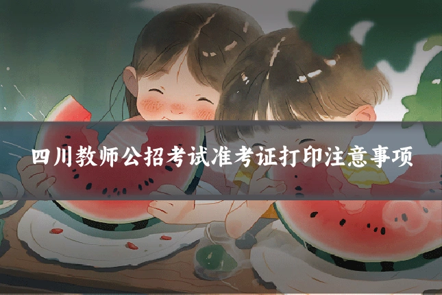 四川教师公招考试准考证打印注意事项
