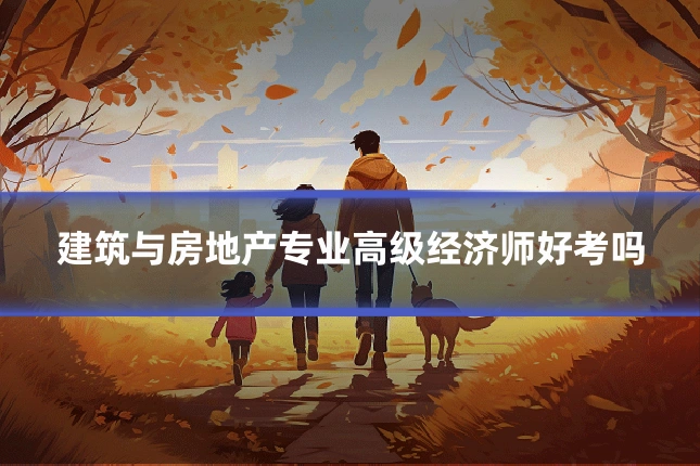建筑与房地产专业高级经济师好考吗