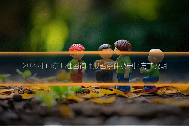 2023年山东心理咨询师报名条件及申报方式说明