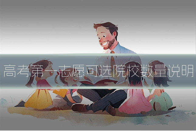 高考第一志愿可选院校数量说明