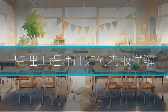 监理工程师证如何考取详解