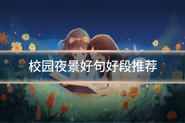 校园夜景好句好段推荐