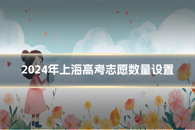 2024年上海高考志愿数量设置