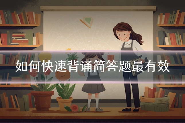 如何快速背诵简答题最有效