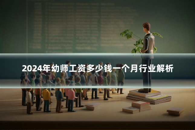 2024年幼师工资多少钱一个月行业解析