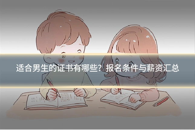 适合男生的证书有哪些？报名条件与薪资汇总