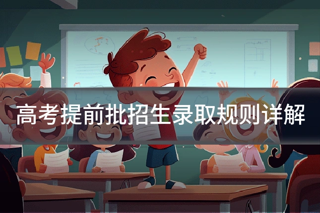 高考提前批招生录取规则详解