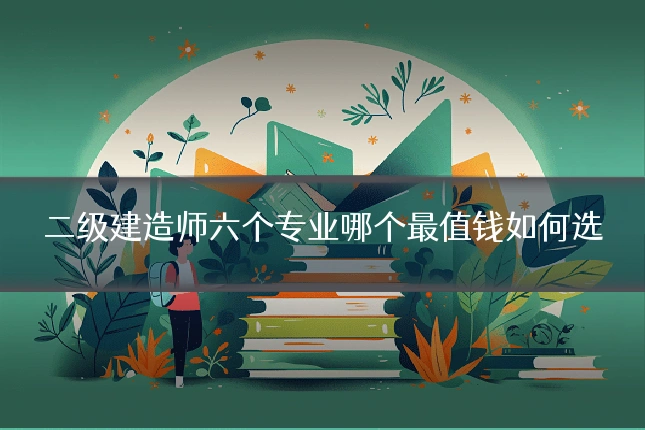 二级建造师六个专业哪个最值钱如何选