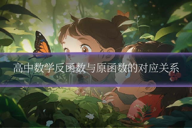 高中数学反函数与原函数的对应关系