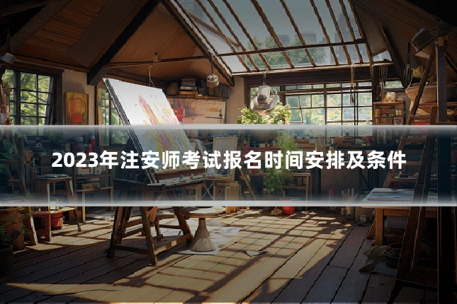 2023年注安师考试报名时间安排及条件