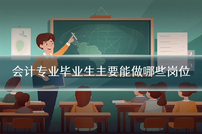 会计专业毕业生主要能做哪些岗位