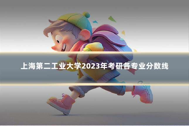 上海第二工业大学2023年考研各专业分数线