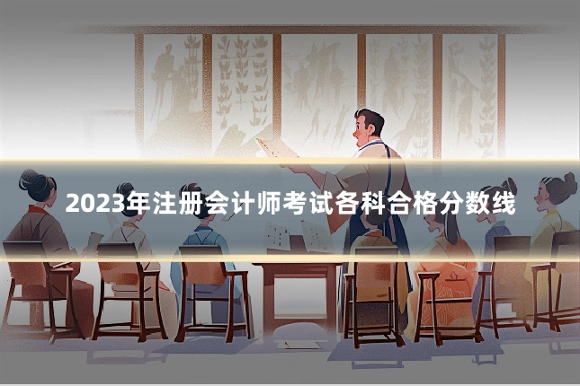 2023年注册会计师考试各科合格分数线