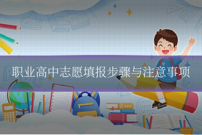 职业高中志愿填报步骤与注意事项