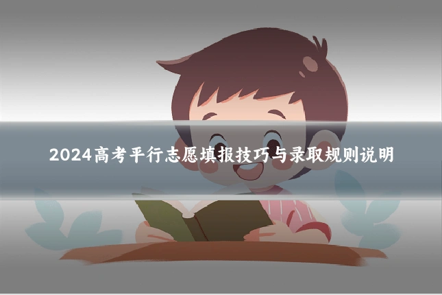2024高考平行志愿填报技巧与录取规则说明