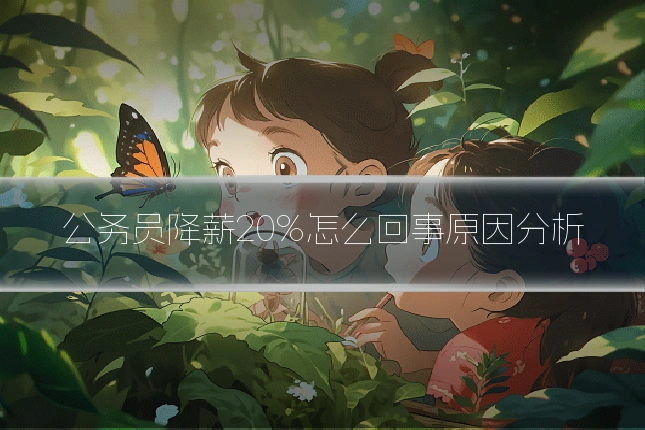 公务员降薪20%怎么回事原因分析