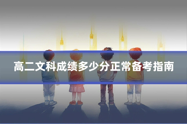 高二文科成绩多少分正常备考指南