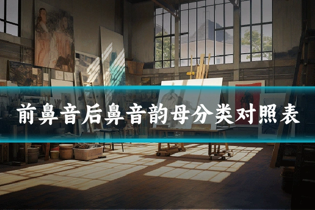 前鼻音后鼻音韵母分类对照表