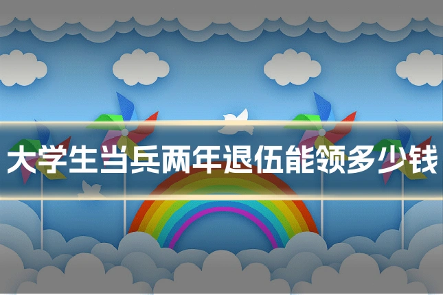 大学生当兵两年退伍能领多少钱