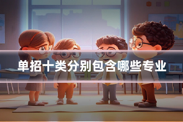 单招十类分别包含哪些专业