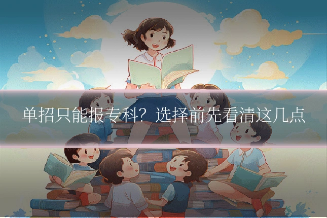 单招只能报专科？选择前先看清这几点
