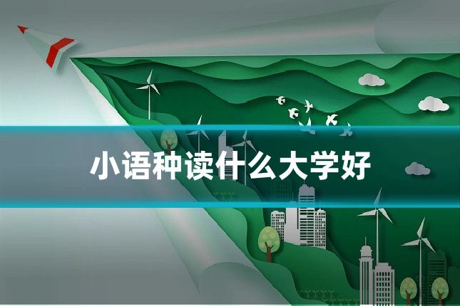 小语种读什么大学好