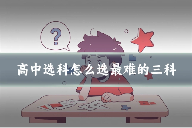 高中选科怎么选最难的三科