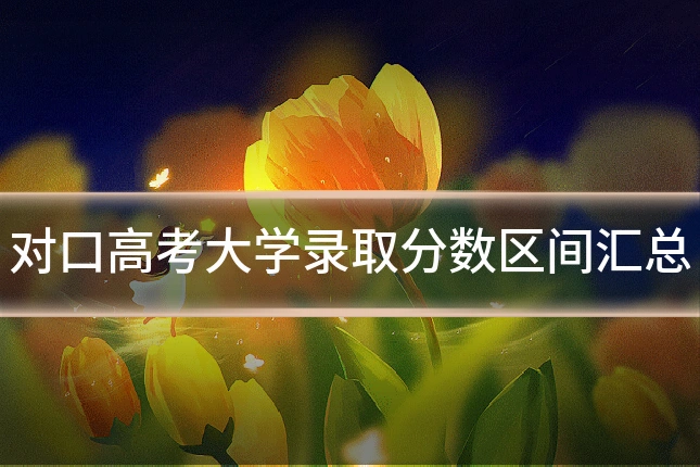 对口高考大学录取分数区间汇总