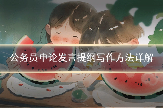 公务员申论发言提纲写作方法详解
