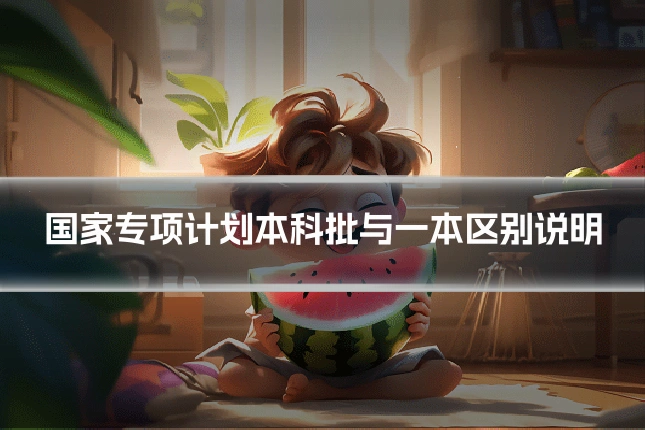 国家专项计划本科批与一本区别说明
