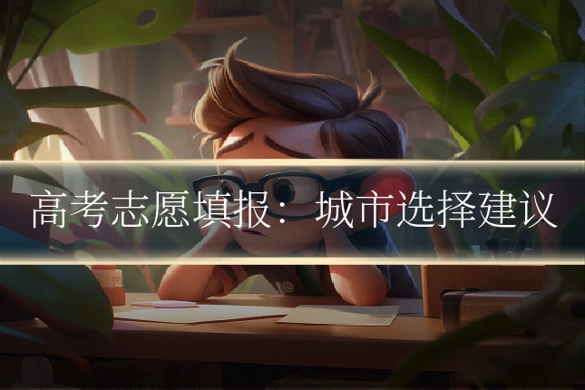 高考志愿填报：城市选择建议