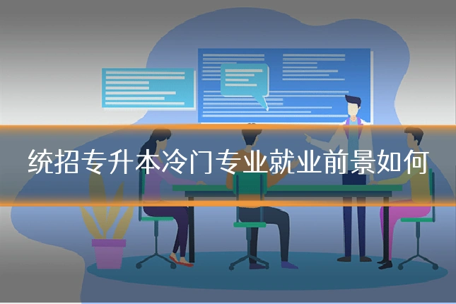 统招专升本冷门专业就业前景如何