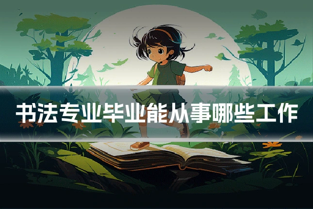 书法专业毕业能从事哪些工作