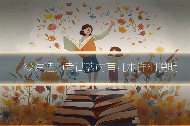 一级建造师考试教材有几本详细说明