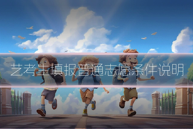 艺考生填报普通志愿条件说明