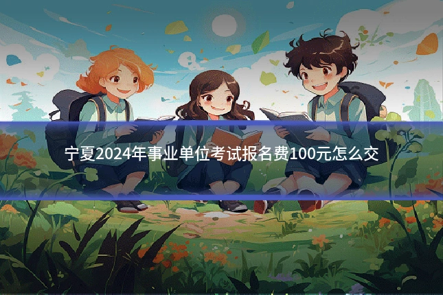宁夏2024年事业单位考试报名费100元怎么交