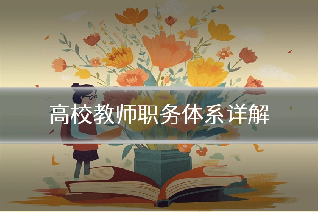 高校教师职务体系详解