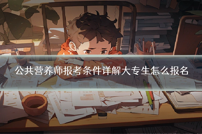 公共营养师报考条件详解大专生怎么报名