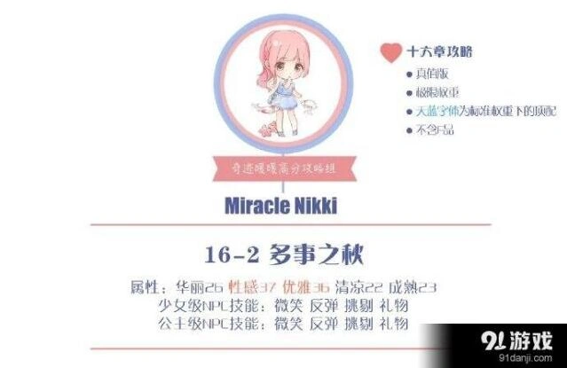奇迹暖暖16-2公主级高分通关技巧